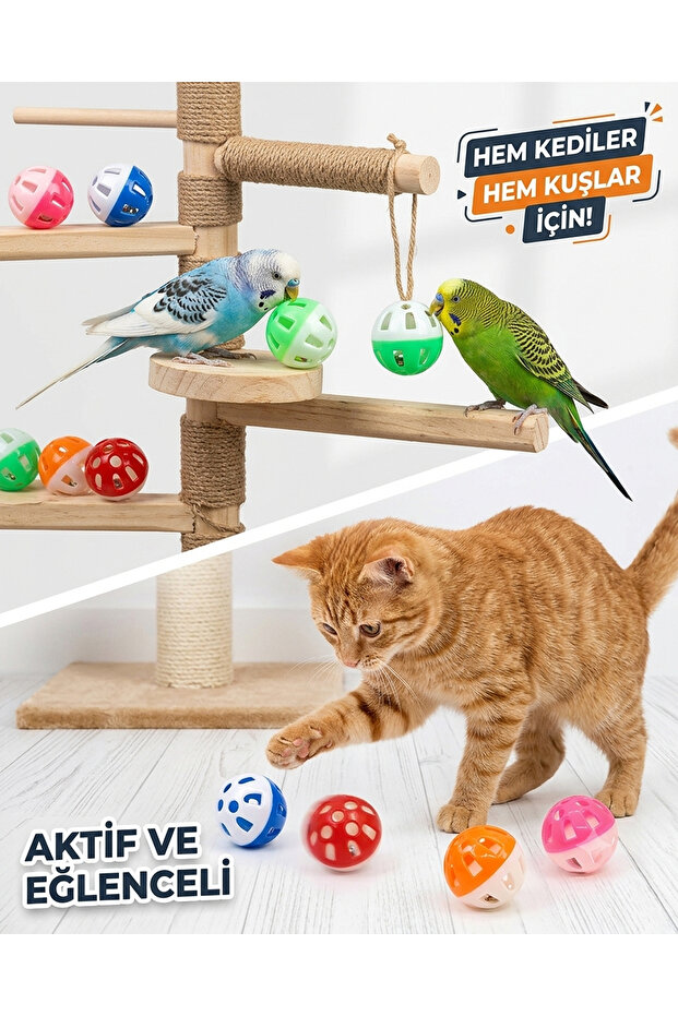 Interactive Rattle Cat Play Ball, Sound and Motion Intelligence-Enhancing Toy (3.5 cm)