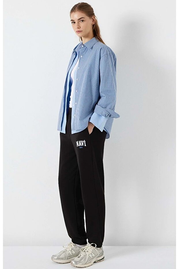 M1010757 Women's Sweatpants with Logo Print Black