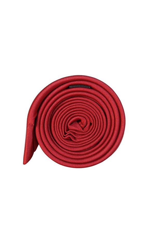 Men's Claret Red Basic Tie - 2