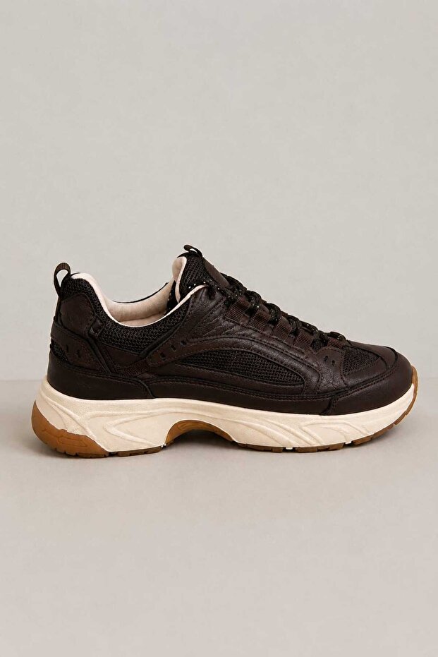 Women's Brown Thick Sole Casual Comfortable Sneaker