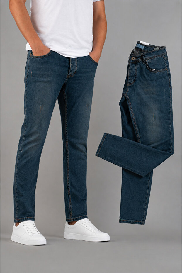 Men's Brown Tinted Slim Fit Lycra Stretch Jeans Jeans