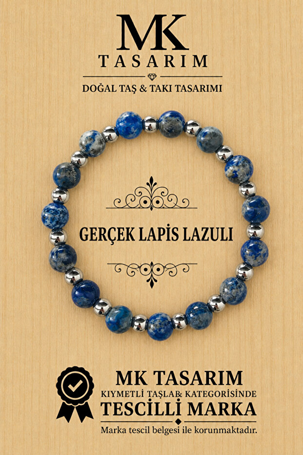 Relaxing, Calming, Energy Bracelet Real Lapis Lazuli Stone Bracelet Mk100155