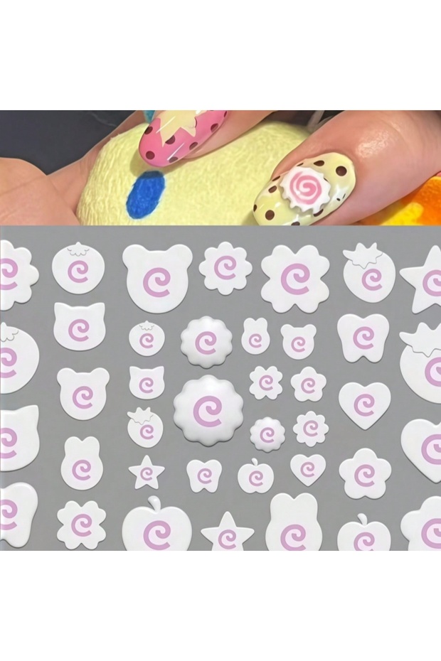 A-26 Cute Cartoon Note Mini Wings Fish Board 3D Nail Art Decor Silicone Mold One Piece Nail Art Stam