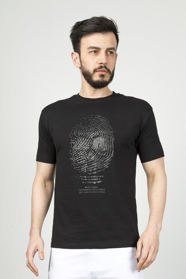 Men's B. Collar T-shirt Oversize Black