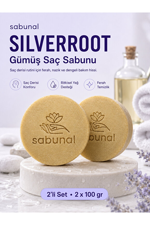 Silverroot Silver Hair Soap 2 Pcs - Care Soap for Scalp, Fresh Cleaning, and a Vibrant Look