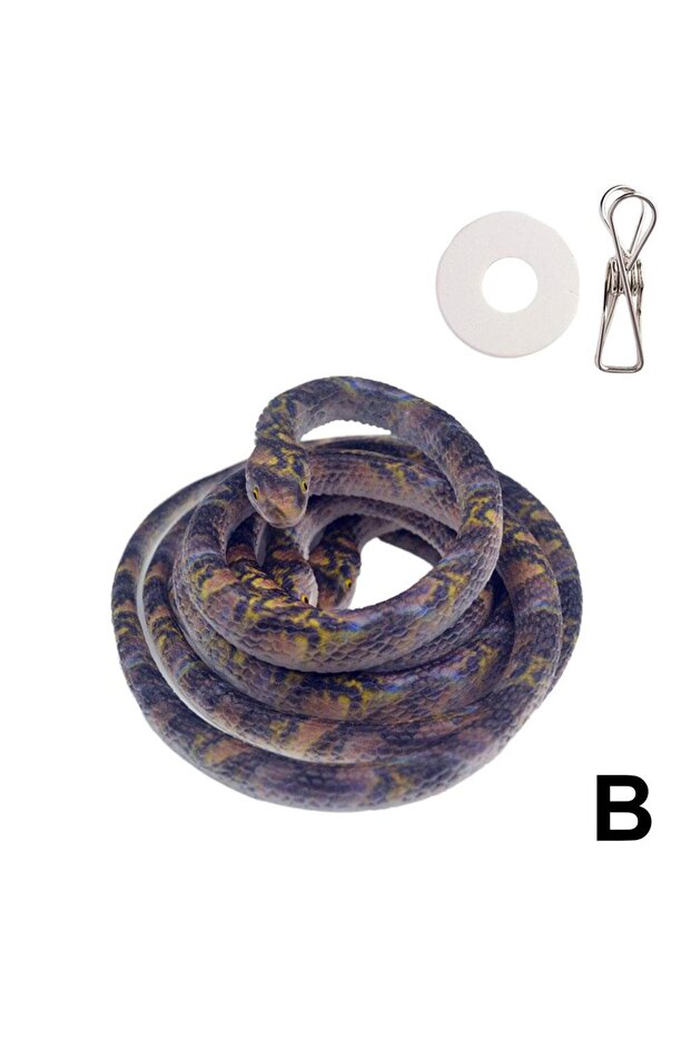 B 70cm Fake Large Snake With Line Simulation Prank Toy Realistic Lifelike Scare Prank Gag Gi...