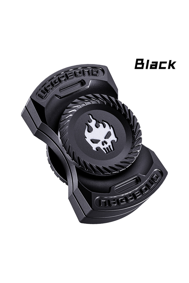 black ADHD Focus Tool EDC Fidget 3-in-1 Fidget Toy Magnetic Spinner Push Play Gadget Stress Relief f