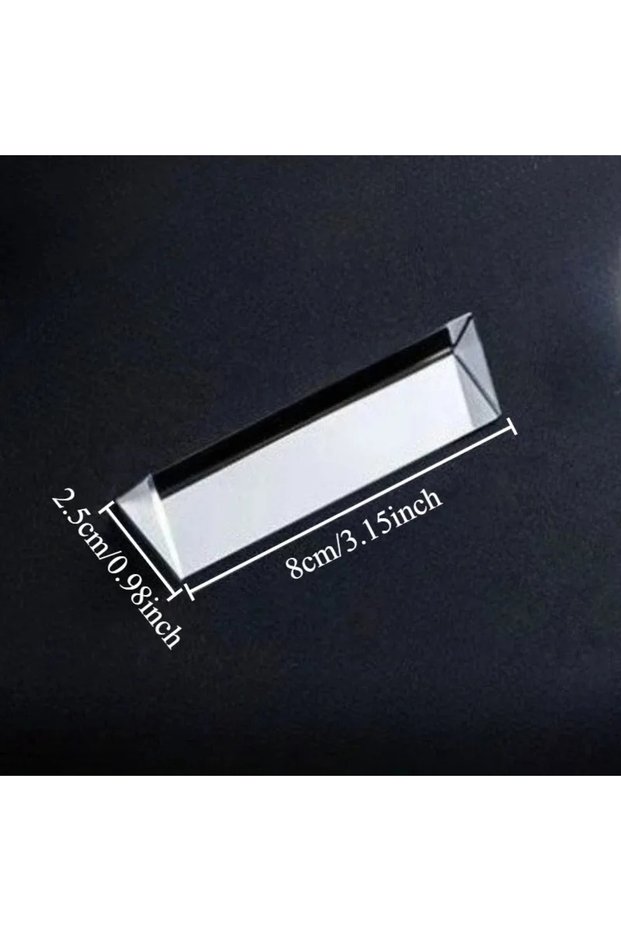 WHITE Photography Triangular Prism 25x25x80mm Rainbow Crystal Glass Effects Filter for Studio Shooti