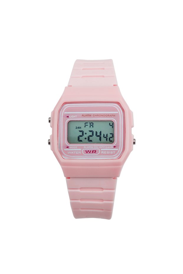 Pink Hot Selling Women LED Digital Electronic Watch Multifunctional Outdoor Simple Leisure Men and W