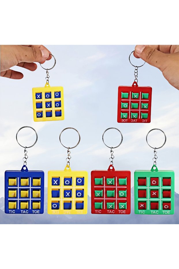 30PCS 6-30PC with Key Chain Tic Tac Toe Puzzle Game Children Birthday Wedding Party Guest Gifts Kind