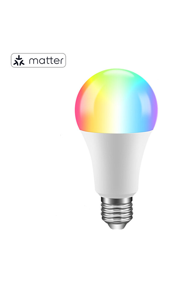 الحزمة 1 مصباح إضاءة أبيض ذكي واي فاي من Matter Homekit RGB+ يدعم التحكم في تطبيق SmartThings Siri وGoogle Play