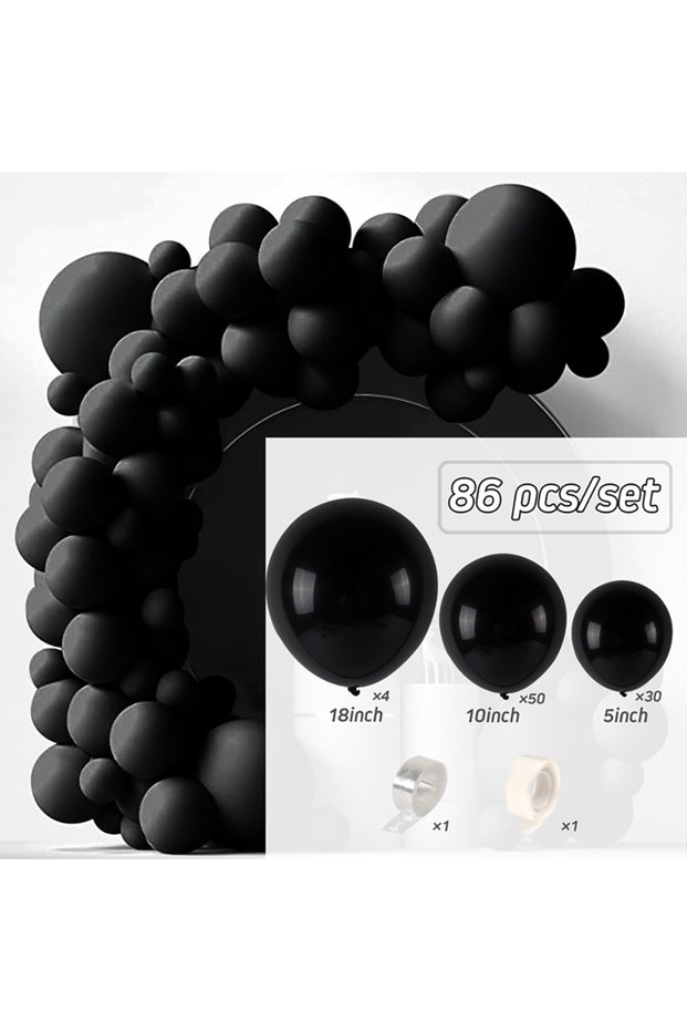 Other Black 86pcs black and other colors latex balloon arch set for birthdays, weddings, gender reve