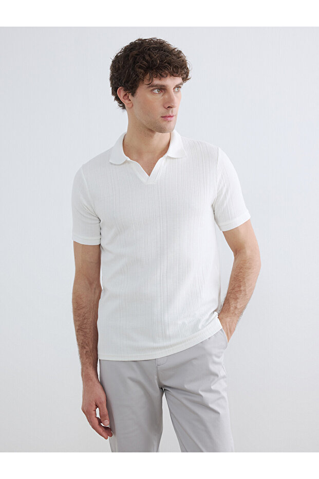 Trendlucky Men's Polo Neck Structured T-Shirt with a Difference