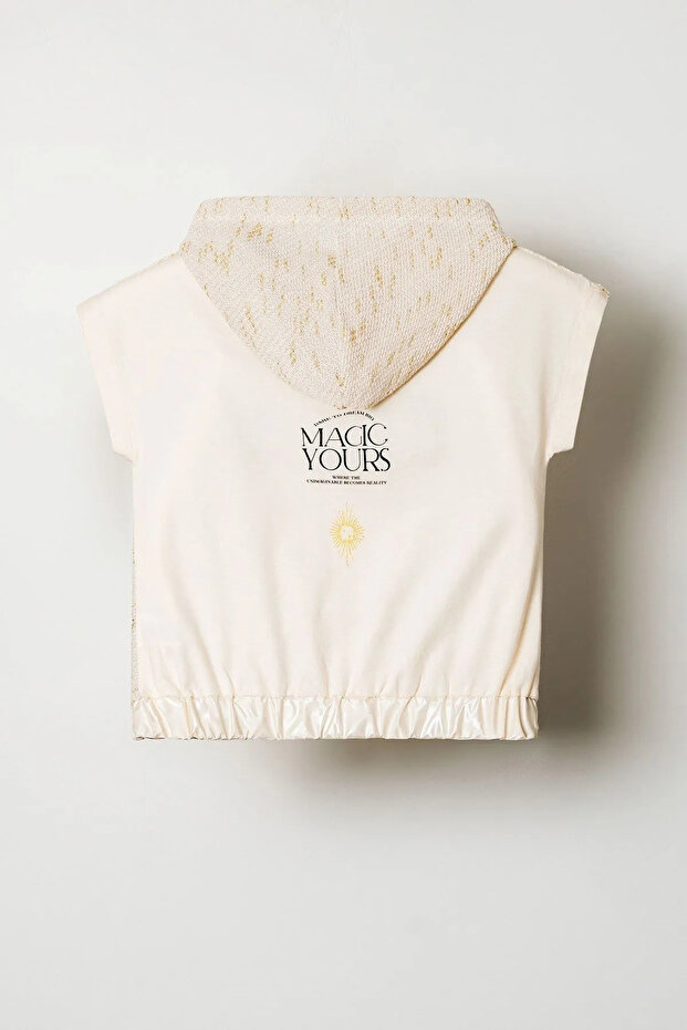 8-14 Years Shine Girl's Tshirt-Ecru