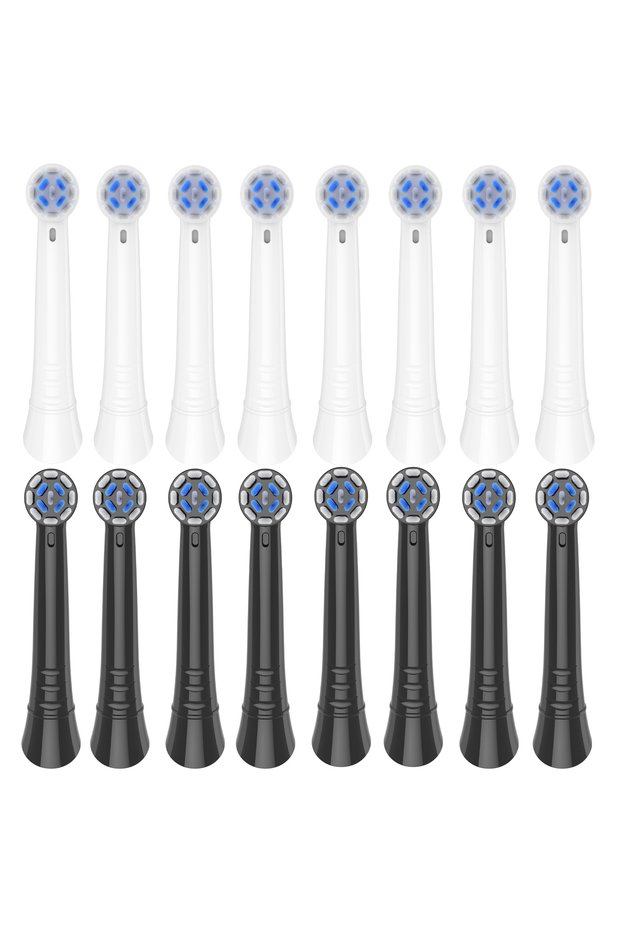 White-8 Black-8 4-16Pack Toothbrush Replacement Heads Compatible with Oral B iO 10 9 8 7 6 5 4 3 Ser
