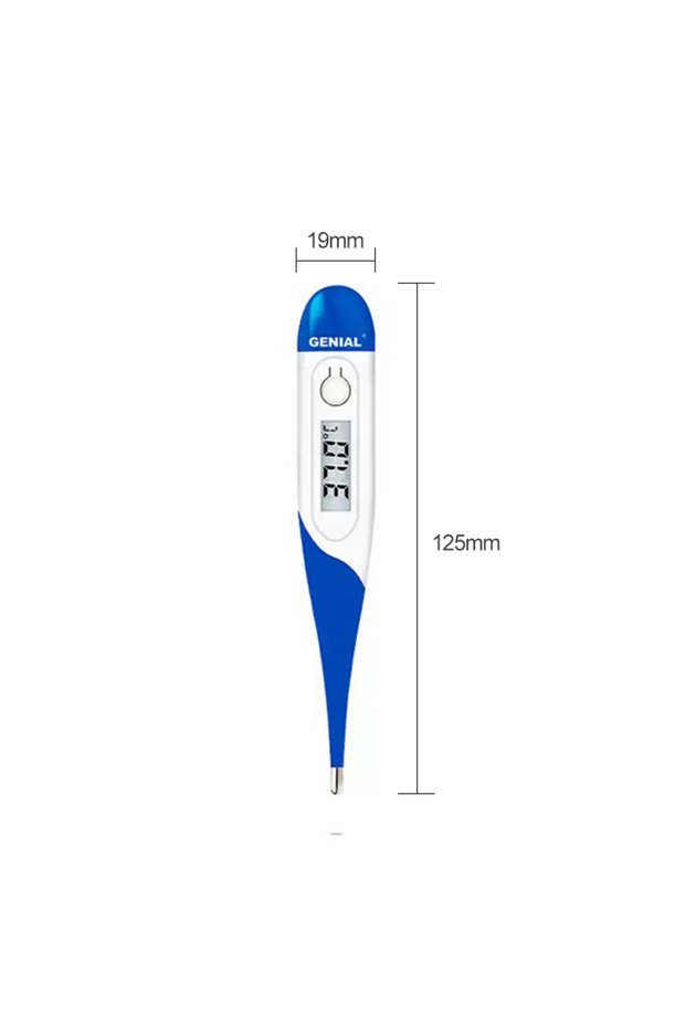 Blue Thermometer for Adults, Digital Oral Thermometer for Fever, Basal Thermometer with 15 Seconds F