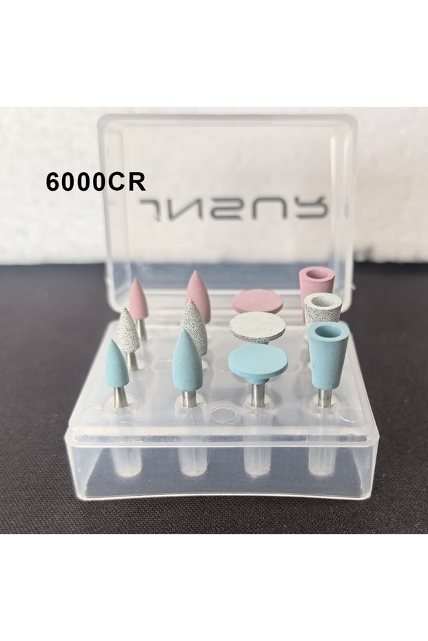6000CR JNSUR 3 Types Dentist Polisher Kit For Ceramics Composite Metal Alloy Polishing Dentistry Por