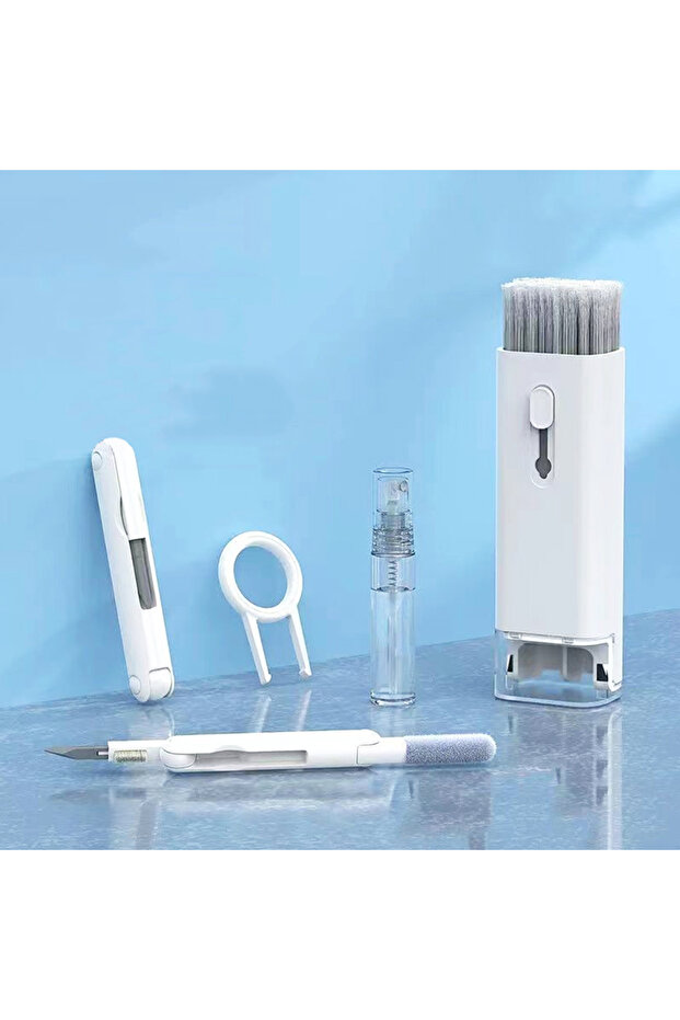 White Keyboard Cleaning Kit 7-in-1 Laptops Cleaner with Keycap Puller, Multifunctional Keyboard Brus