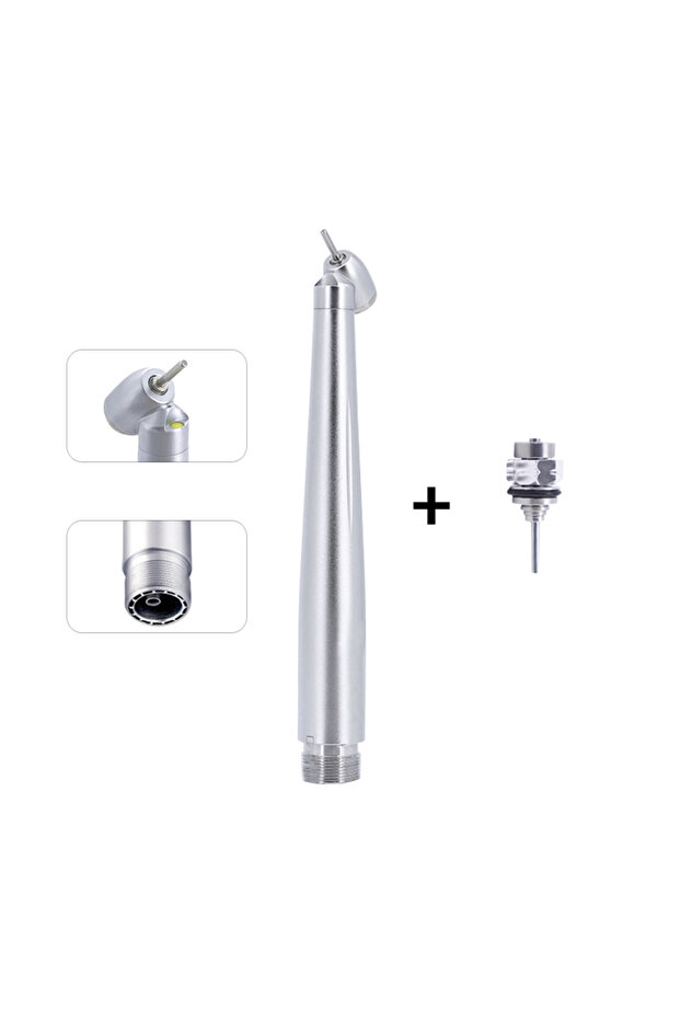 B2 2 Holes R-Set Surgical Dental 45 Degree High Speed Handpiece LED Light Single Water Spray Push Bu