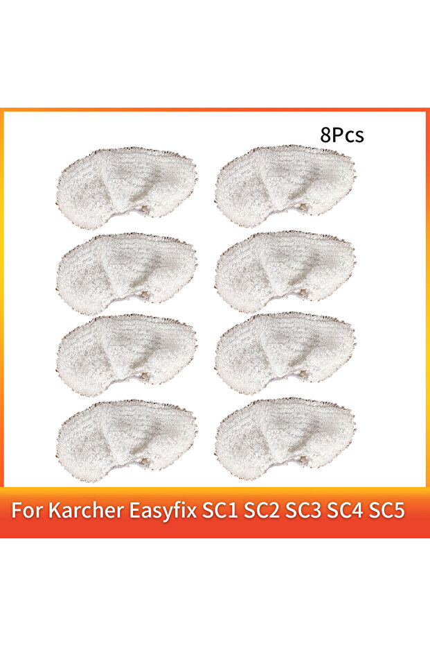 8PCS Steam Cleaning Mop Cloth Floor Mop Pad Suitable for Karcher Easyfix SC1 SC2 SC3 SC4 SC5 Steam V