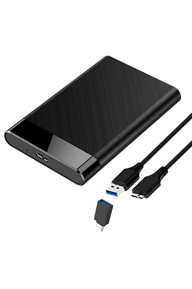 علبة محرك أقراص صلبة خارجية SATA مقاس 2.5 بوصة عالية السرعة بمنفذ USB Type C - Micro USB 3.0