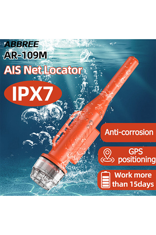 European plug ABBREE AR-109M Net Locator Waterproof Floating Fast Receiving GPS Positioning 15 Days
