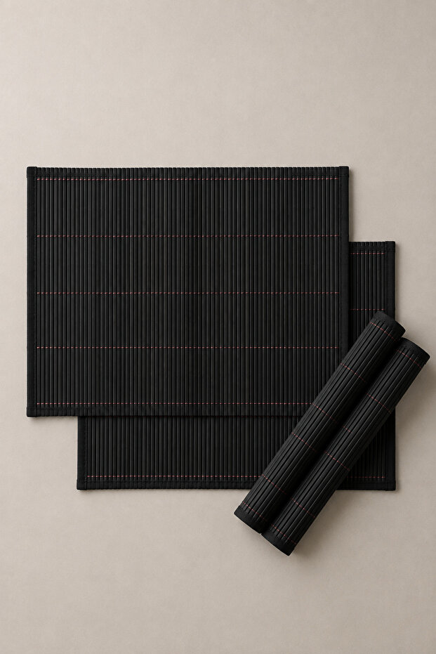 Black Bamboo 4-Piece American Service Set