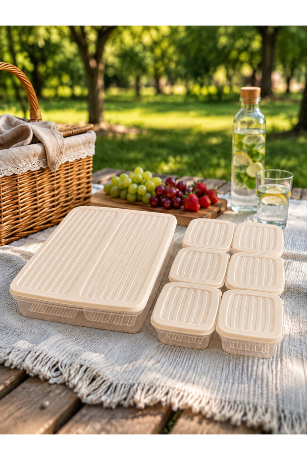 7-Piece Breakfast and Storage Container Set 29X23X6 cm