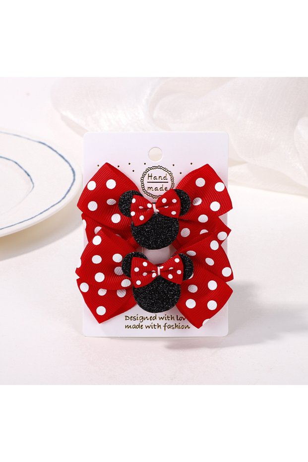 FJ2826-2A-1 2Pcs/lot 3.9in Big Bows Hair Bangs Clip for Little Girls cartoon Party Headdress Sweet P