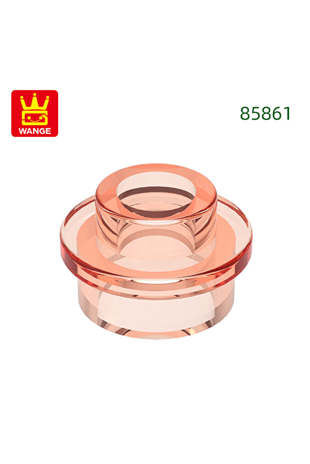 about1098pcs 84.Trans-Orange Wange 1098Pcs/lot 85861 Plate Round 1x1 With Open Stud Block Moc ColorA