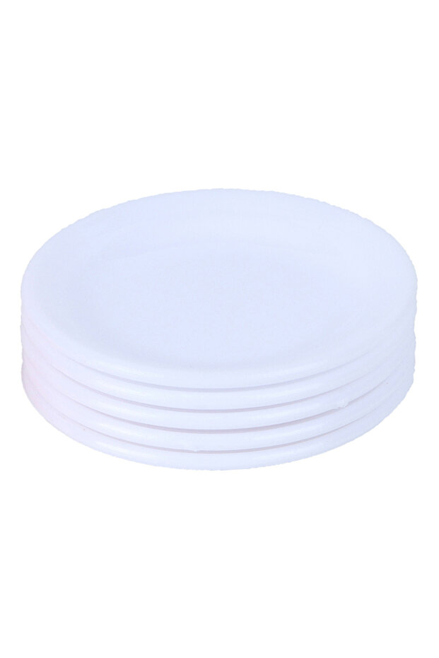 White 5pcs 1:12 Dollhouse Miniatures Dishes Plate Pretend Play Kitchen Accessories Toy