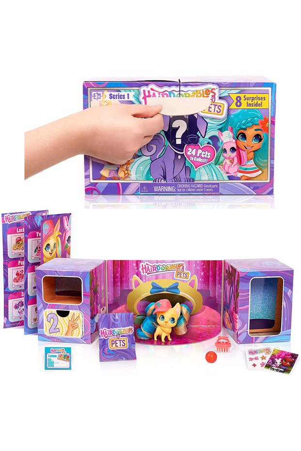 Original Original Series 1 Hairdorables Pets Set Surprise Doll Playset Hair Version Doll Collectible