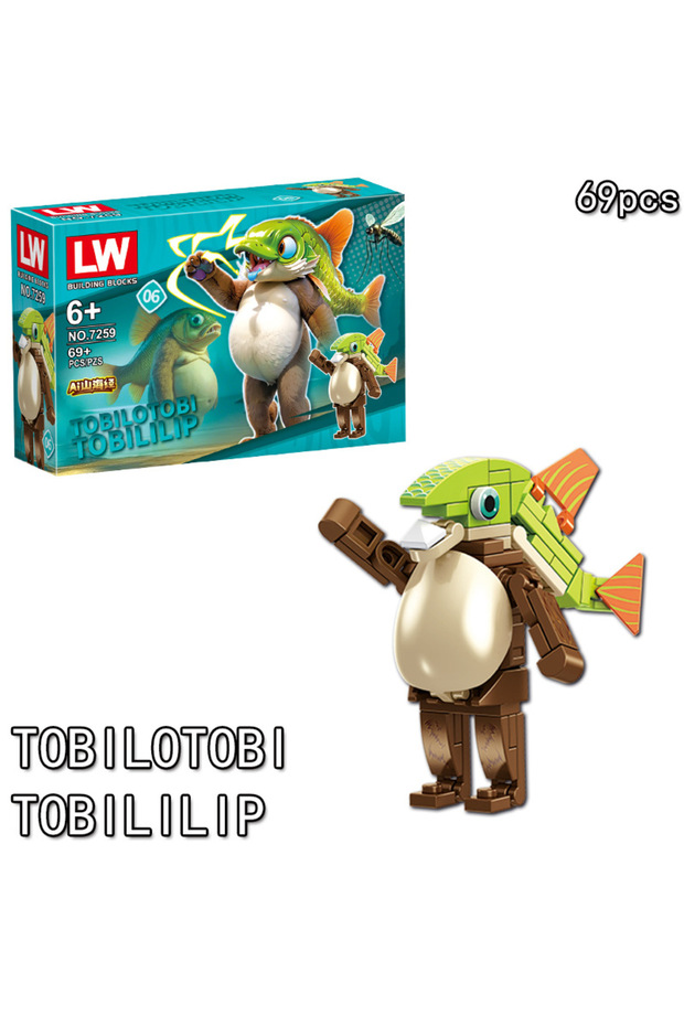 7259-6 Italian Brainrot Animals Tung Tung Tung Sahur Building Blocks Tralalelo Tralala Shark BricksT