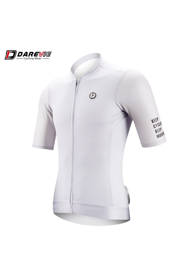 XL White DAREVIE Cycling Jersey Fashion Women Cycling Jersey SPF 50+ Man Bike Jersey High Quality So