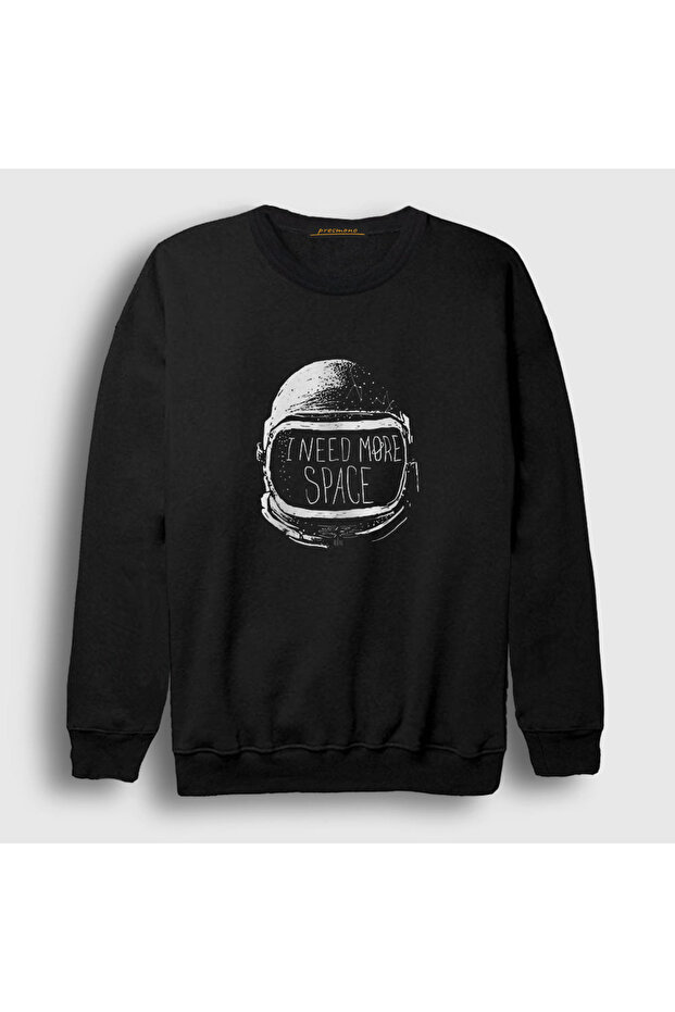 سويت شيرت أسود للجنسين من More Space V2 رائد فضاء رائد فضاء282728تي تي