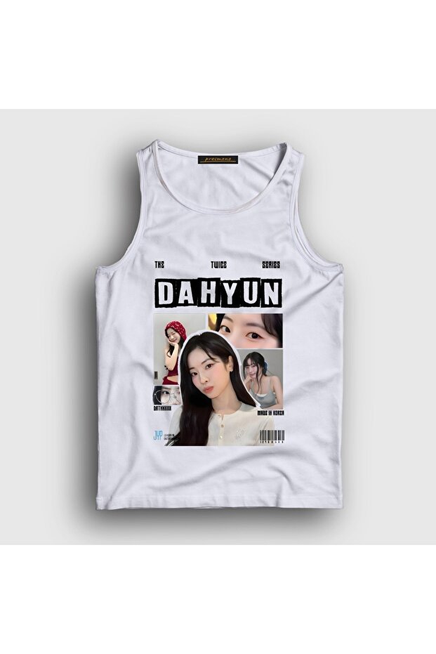 Unisex White Dahyun K-Pop Twice Tank Top 616654Tt