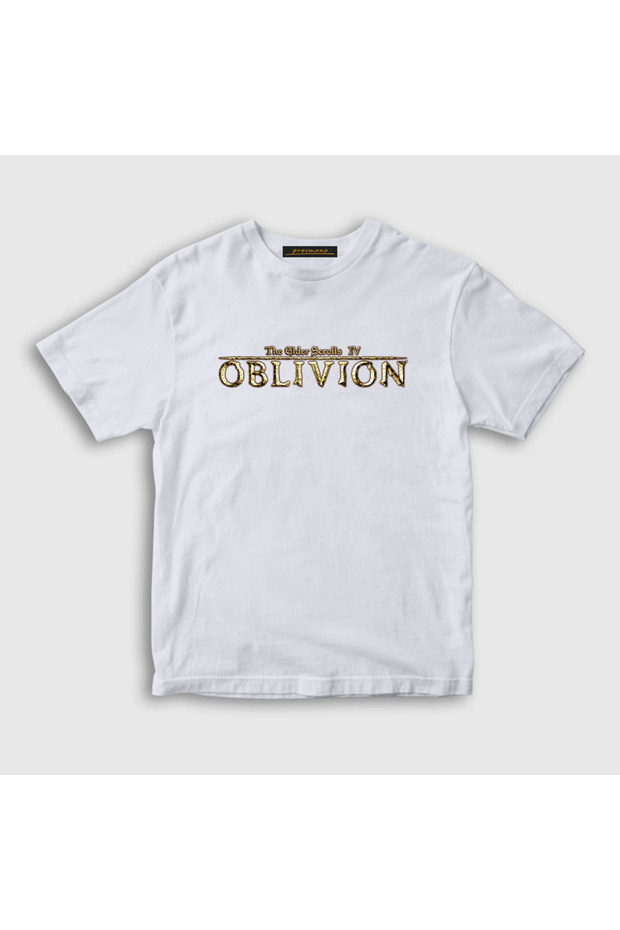 Unisex Kids White Logo the Elder Scrolls Iv Oblivion T-Shirt 608099Tt