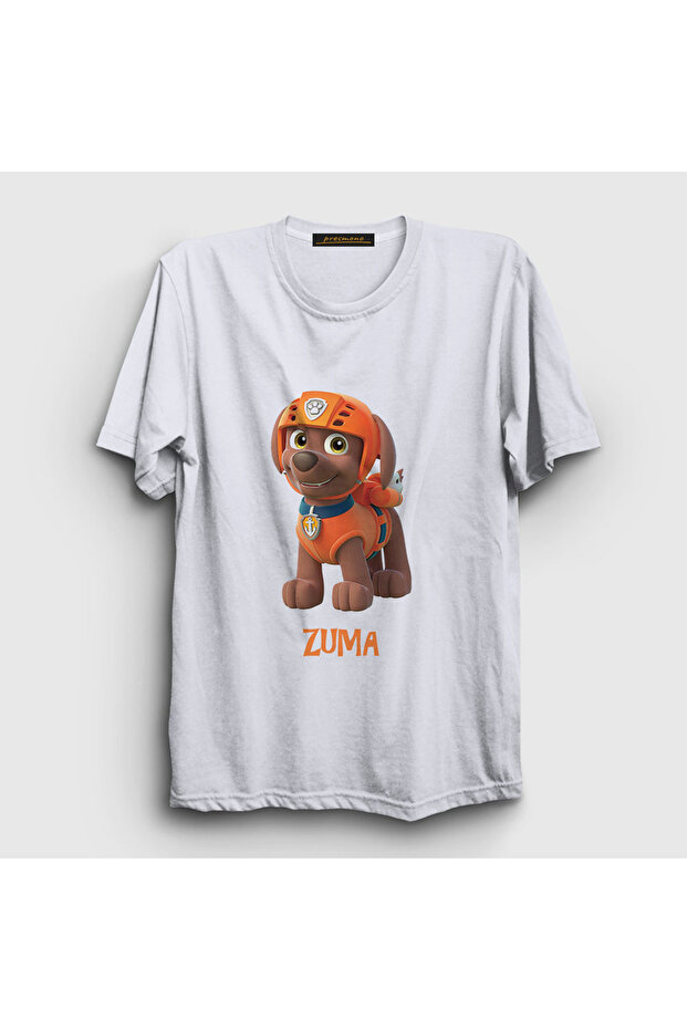 Unisex White Zuma Paw Patrol T-Shirt 564758Tt