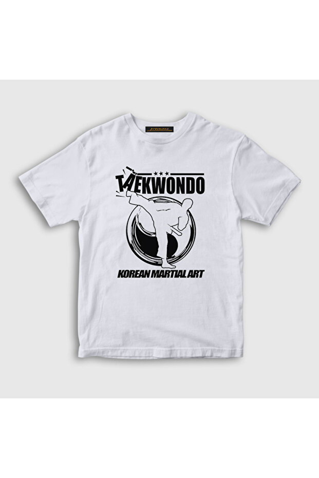 Unisex Kids White Kick Taekwondo Ufc Mma Taekwondo T-Shirt 497968Tt