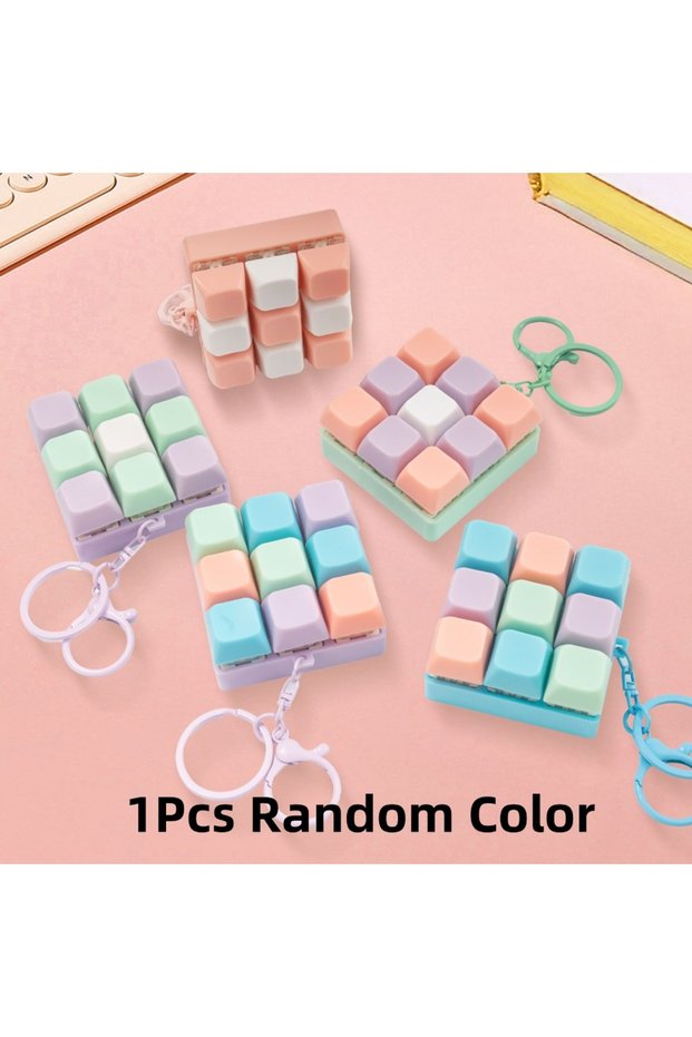 1Pcs Random Color Fidget Decompression 9 Keyboard Key Toy For Adults Antistress Toys Boys Girls Anti