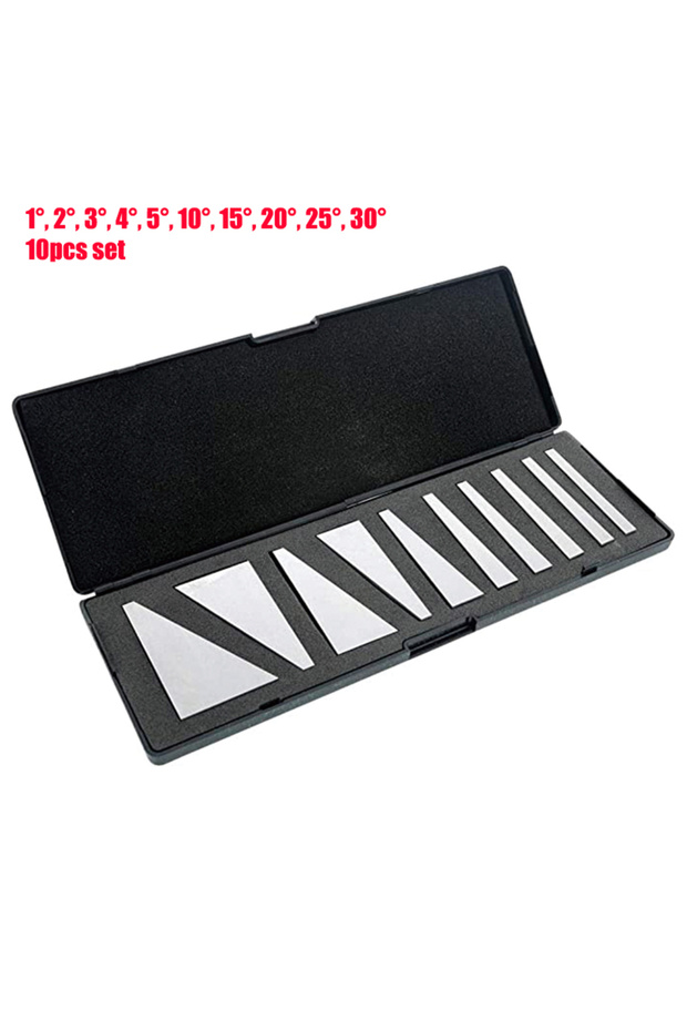 10pcs set 10Pcs 1-30 Degree Precision Ground Durable Angle Block Set 2pcs Angle Block For Lathes Mil