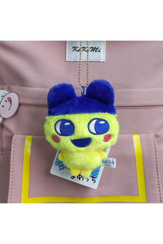 Bandai YELLOW Tamagotchi Character Mametchi Mimitchi Kuchipatchi Mascot Keychain Pendants Gifts Toy