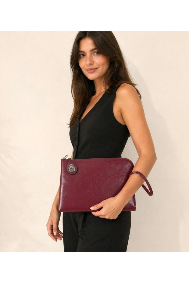 Women's Burgundy Portfolio Bag 67-6022