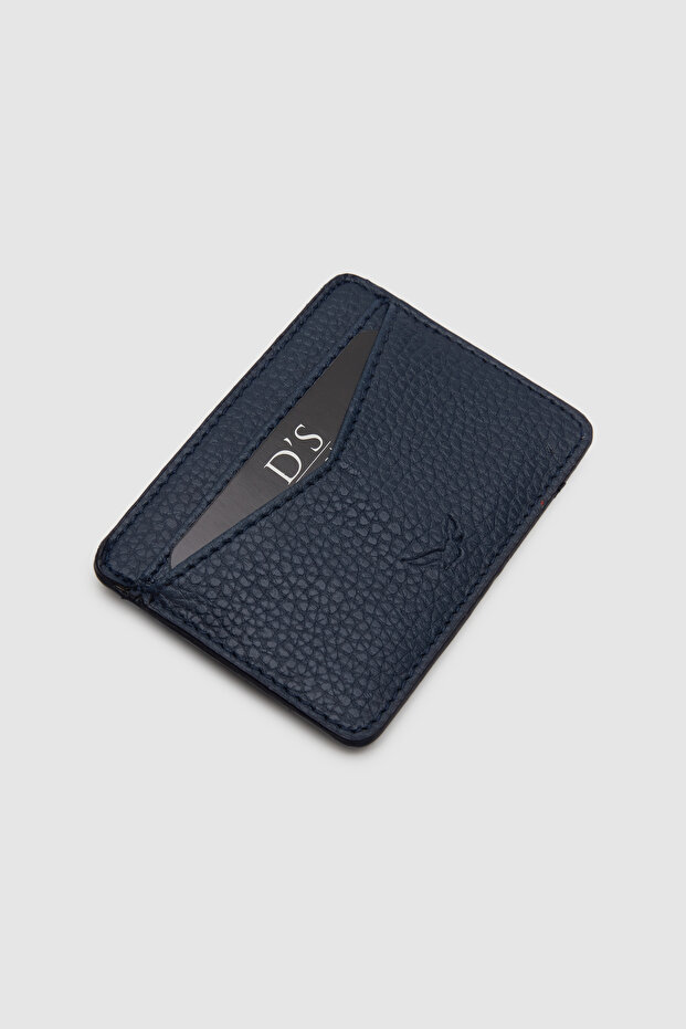 Ds Damat Navy Blue Business Card Holder