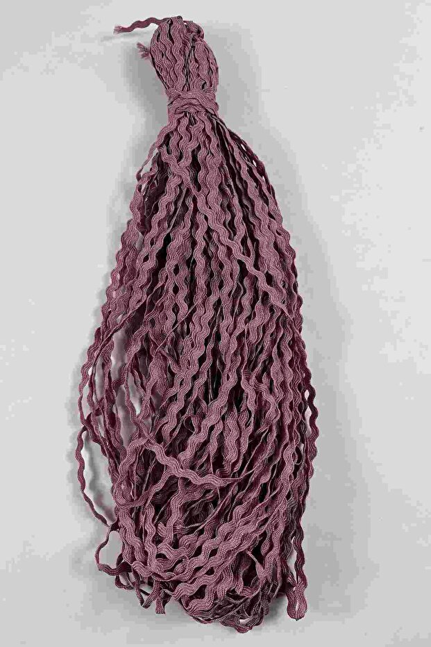 Dried Rose Vavel Wavy Decorative Ribbon – 1 cm Thin Zigzag Ribbon 10 Meters