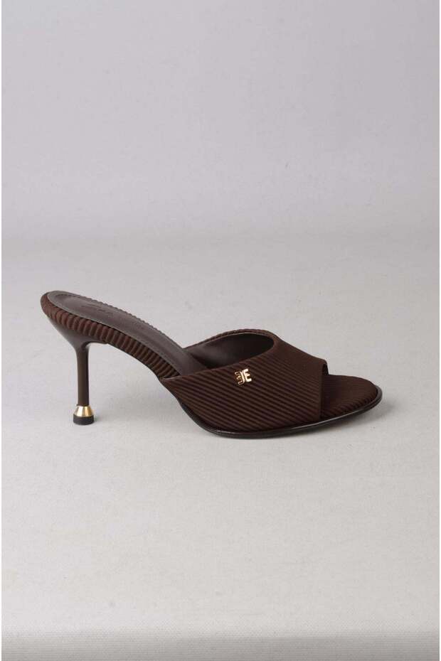 Seç S57 Heelled Women's Slippers (Heel Height:9Cm) Brown