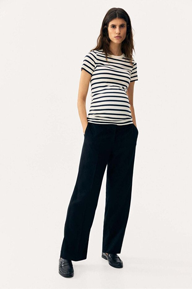 MAMA Linen-blend tailored trousers