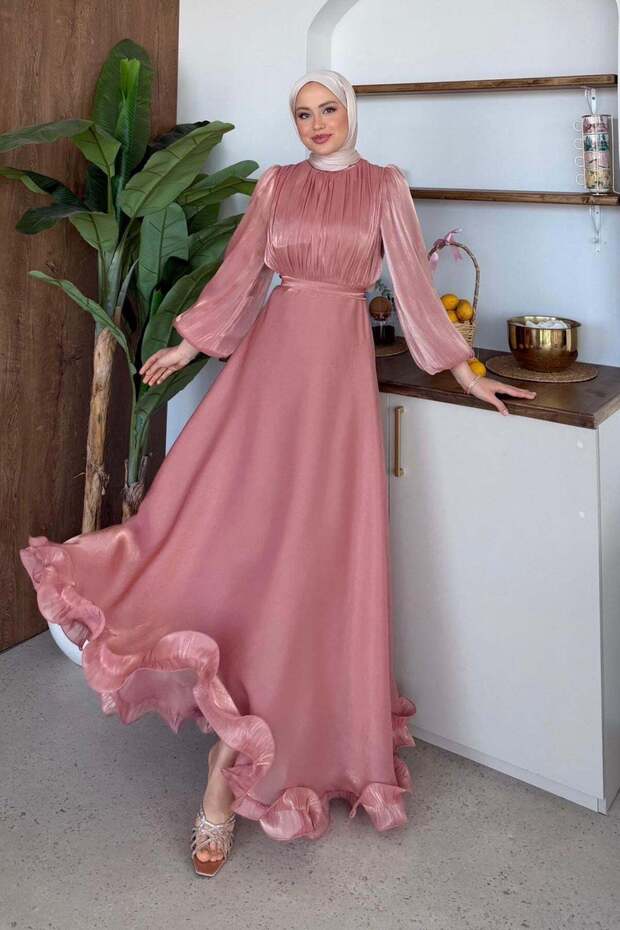 Grass Evening Dress Powder