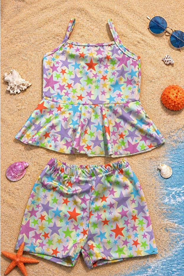 Girl's Swimsuit Bottom Top 2 Piece Set