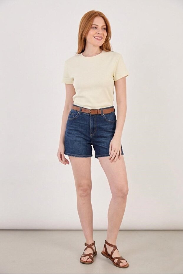 Short Sleeve Basic Bluz - 1